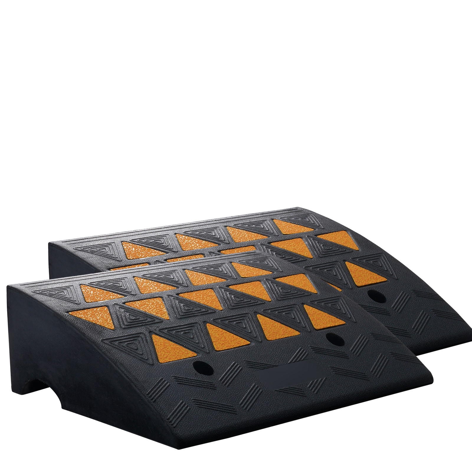 Heavy Duty Rubber Curb Ramp 2 Pack For Driveway And Threshold_voghion.com